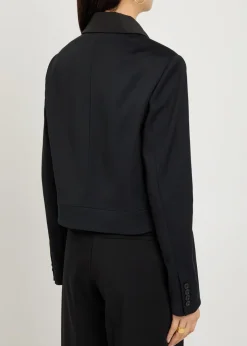 Abbe boxy stretch-crepe jacket