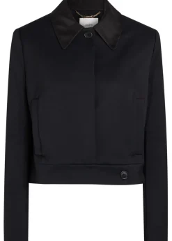 Abbe boxy stretch-crepe jacket