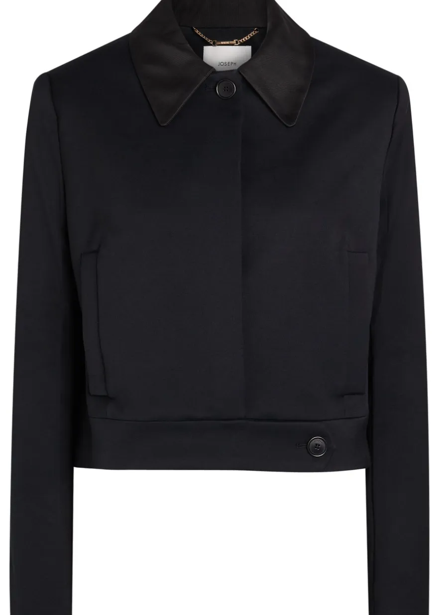 Abbe boxy stretch-crepe jacket