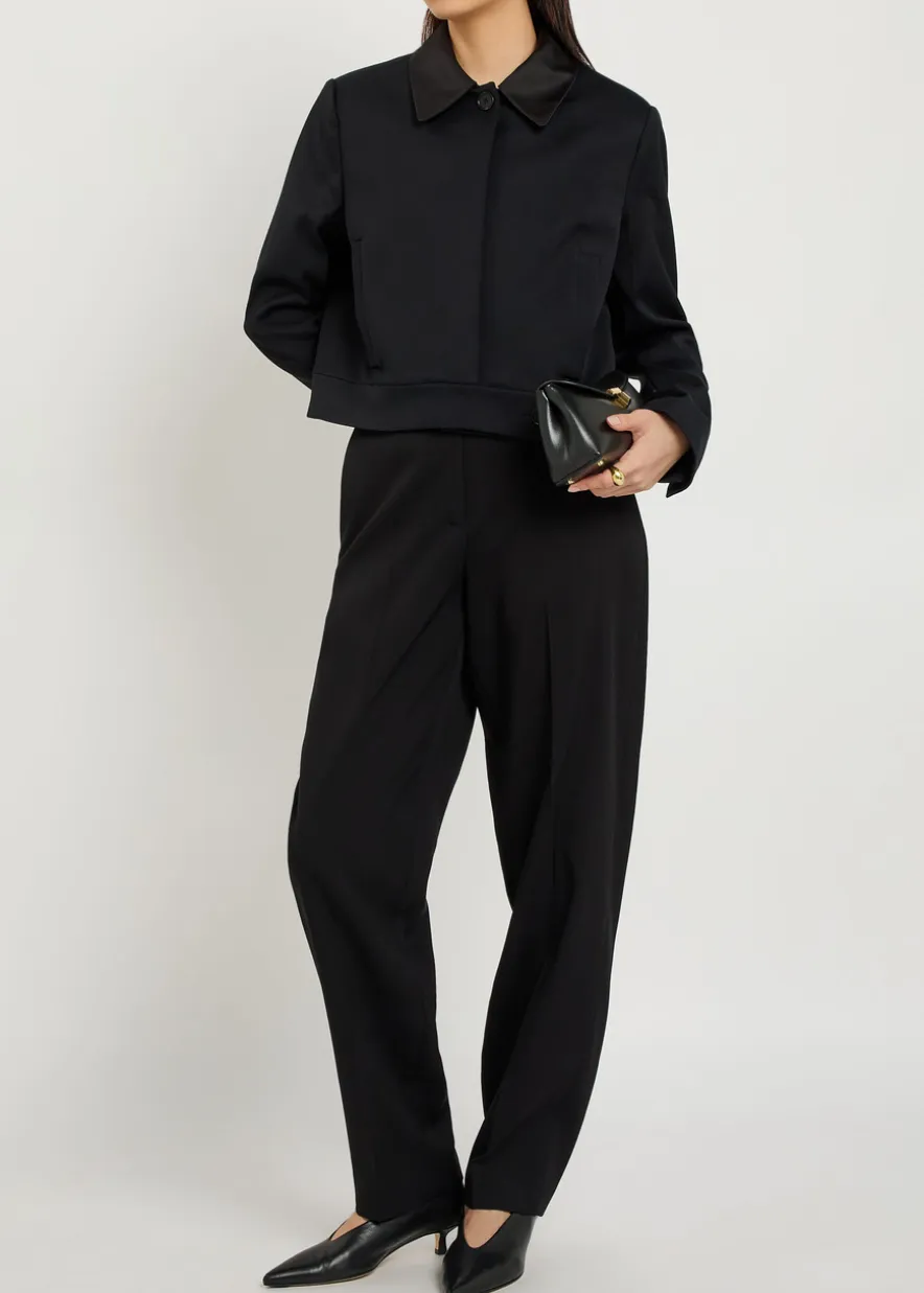 Abbe boxy stretch-crepe jacket