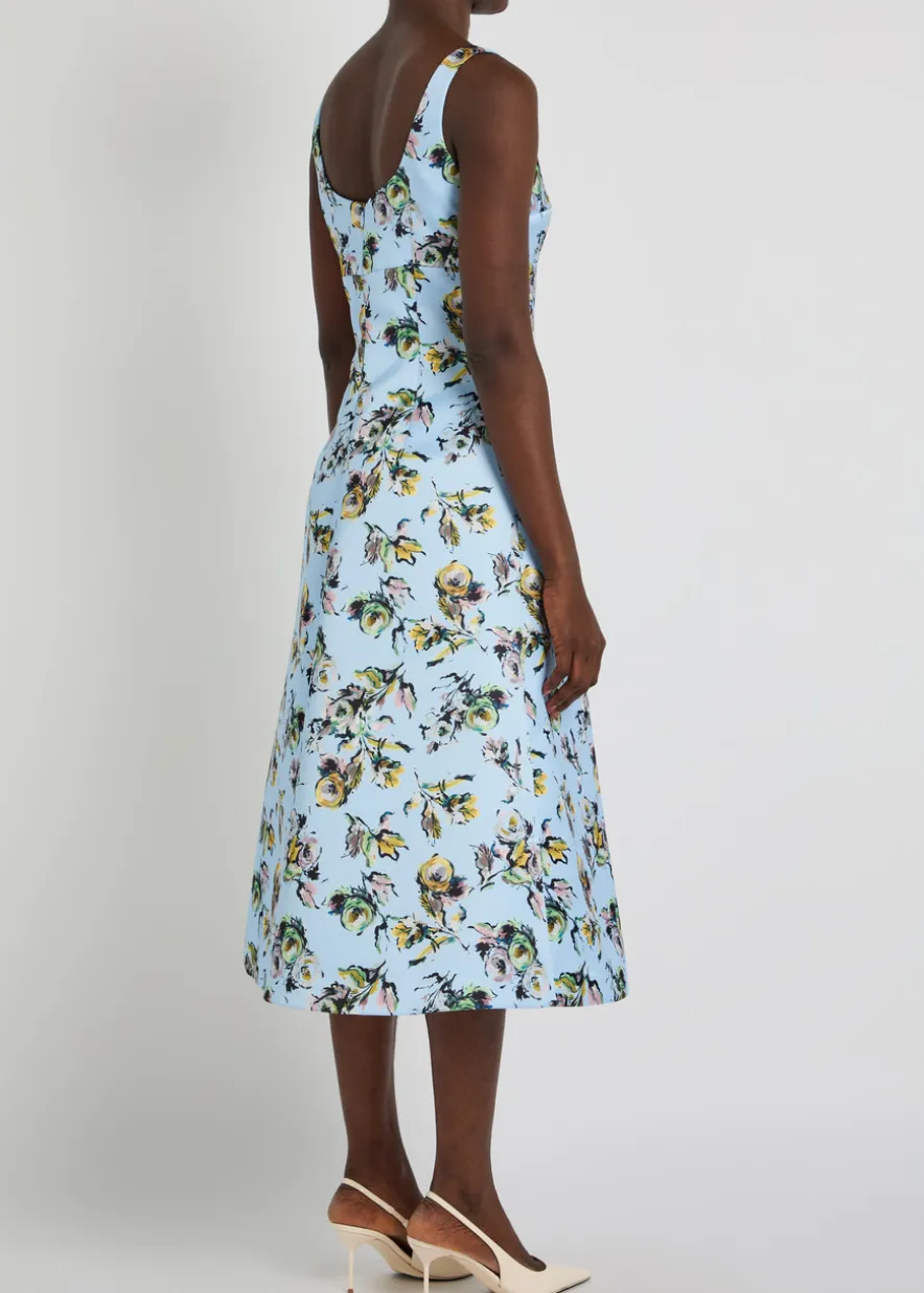 Abella floral-print satin midi dress
