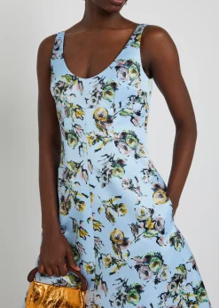 Abella floral-print satin midi dress