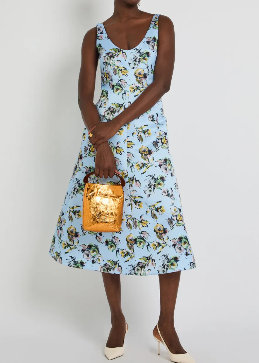 Abella floral-print satin midi dress