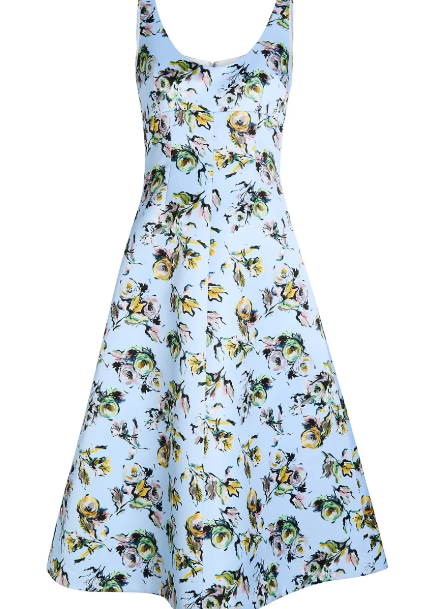 Abella floral-print satin midi dress