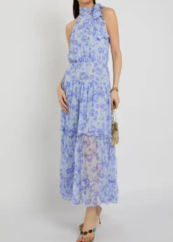 Abi floral-print chiffon maxi dress