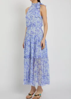 Abi floral-print chiffon maxi dress