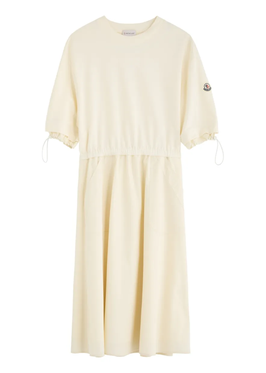 Abito cotton and woven midi dress