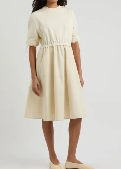Abito cotton and woven midi dress