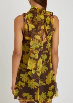 Ablee floral-print organza mini dress