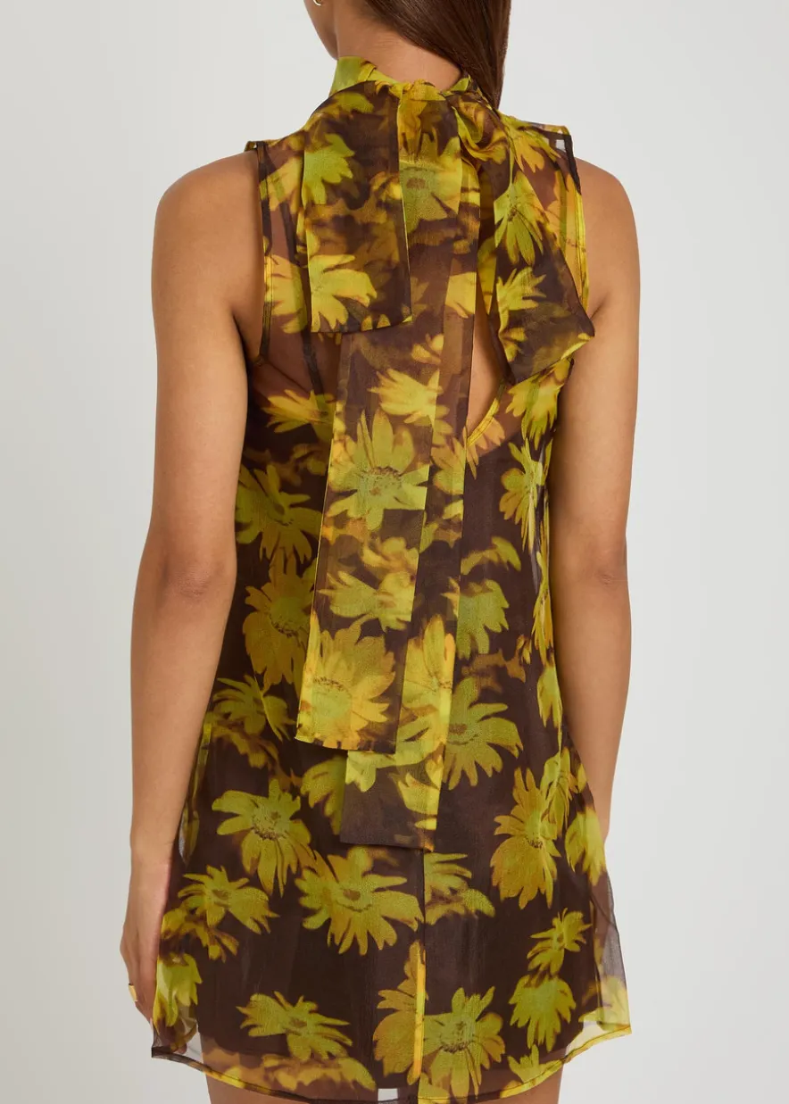 Ablee floral-print organza mini dress