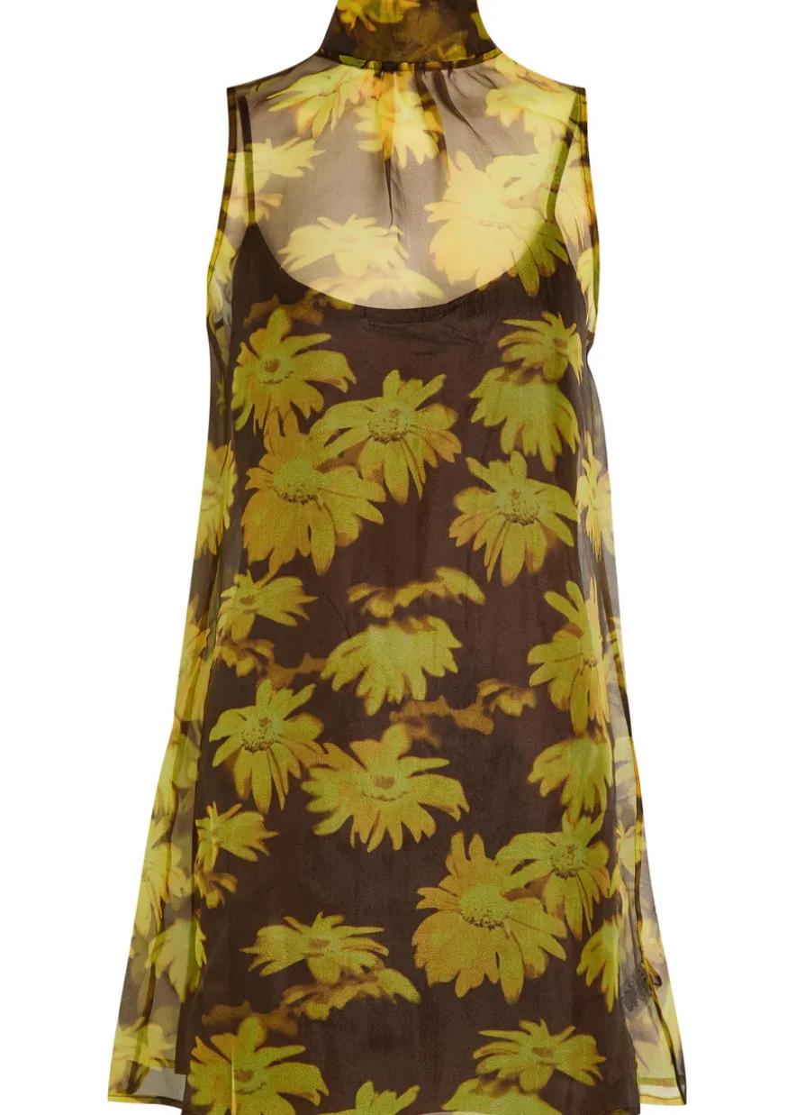 Ablee floral-print organza mini dress