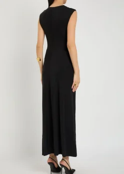 Acacia draped jersey maxi dress