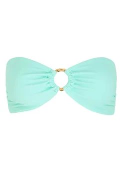 Acapulco metallic bandeau bikini top