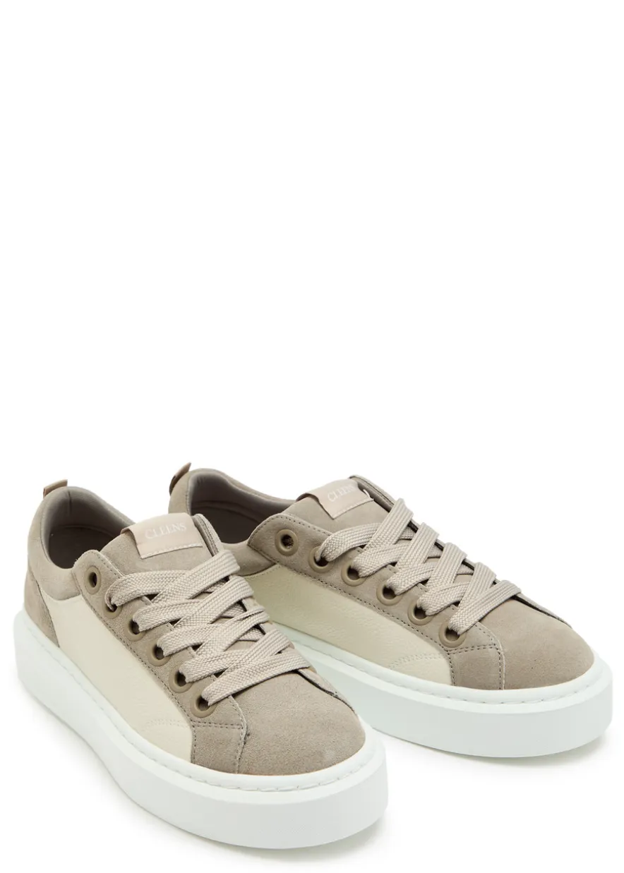 Ace chevron-knit suede sneakers