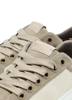 Ace chevron-knit suede sneakers