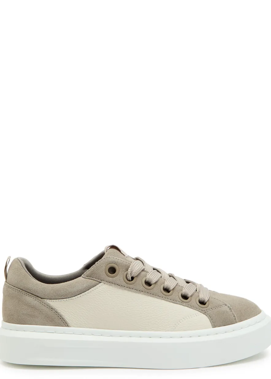 Ace chevron-knit suede sneakers