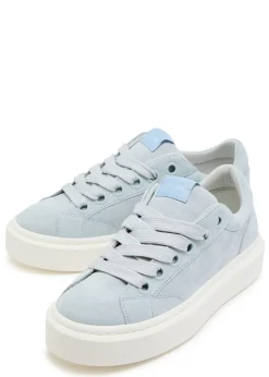 Ace chevron-knit suede sneakers