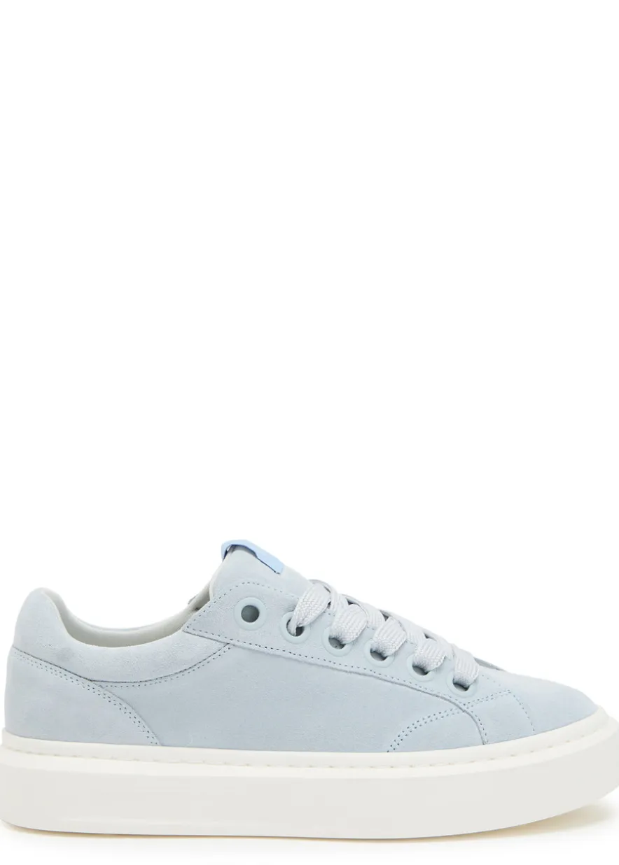 Ace chevron-knit suede sneakers