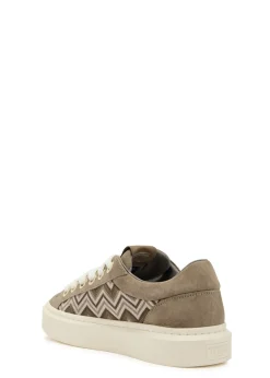 Ace panelled leather and suede sneakers