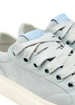 Ace panelled leather and suede sneakers