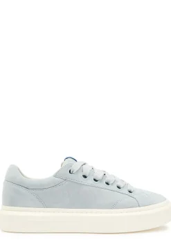 Ace panelled leather and suede sneakers