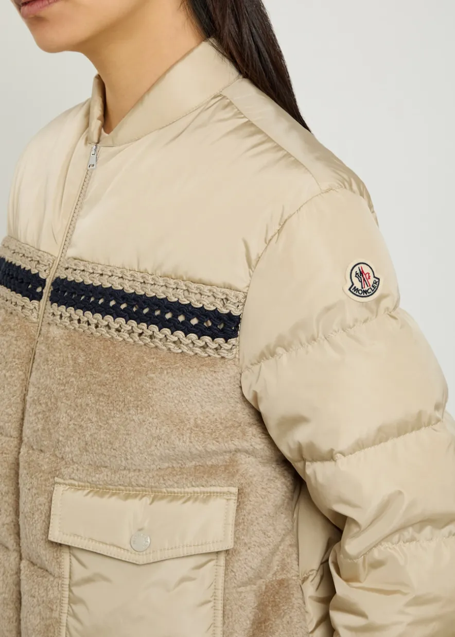 Achillee padded panelled nylon jacket