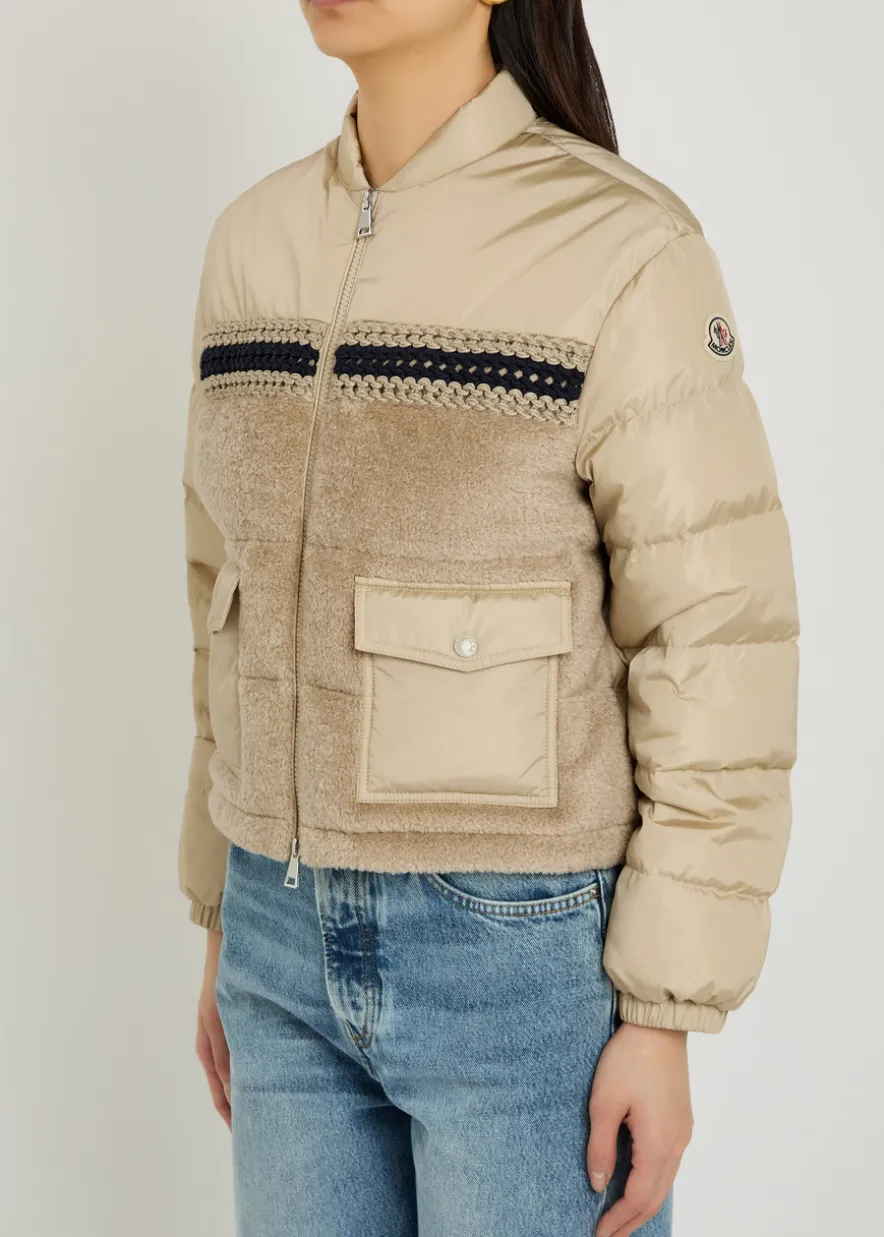 Achillee padded panelled nylon jacket