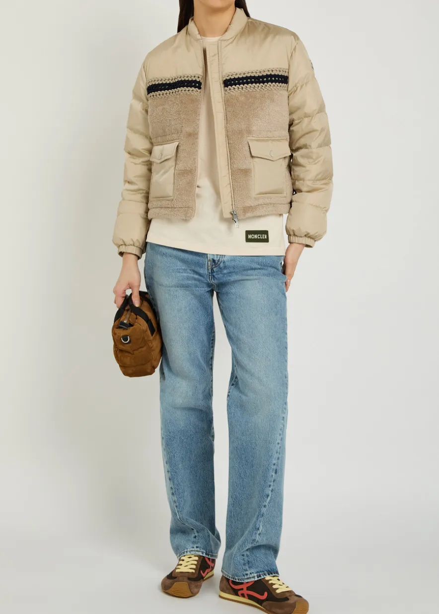 Achillee padded panelled nylon jacket