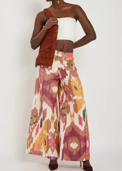 Adele printed wide-leg trousers