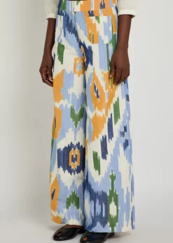Adele printed wide-leg trousers