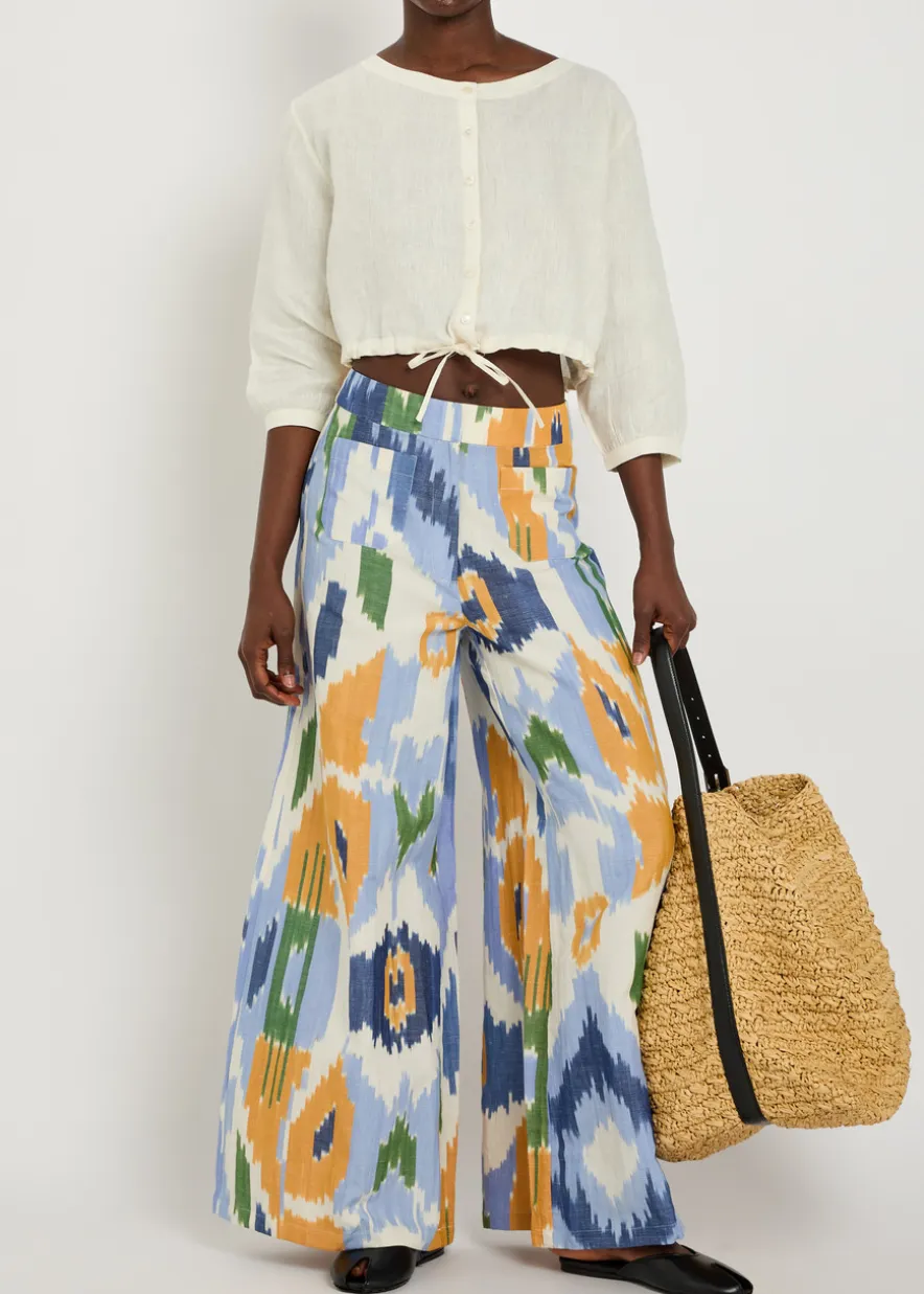 Adele printed wide-leg trousers