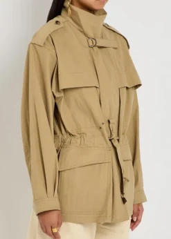 Adelys cotton-blend gabardine trench jacket