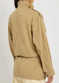 Adelys cotton-blend gabardine trench jacket