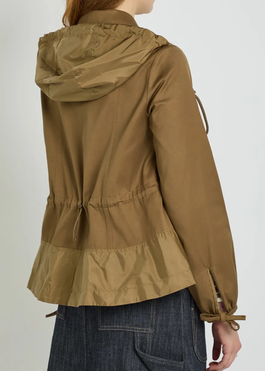 Adenium hooded woven jacket