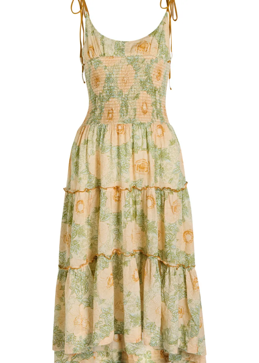 Adriel floral-print cotton midi dress