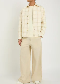 Adwin checked cotton-blend overshirt