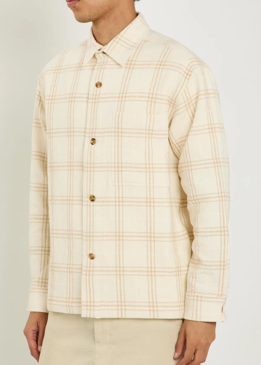 Adwin checked cotton-blend overshirt