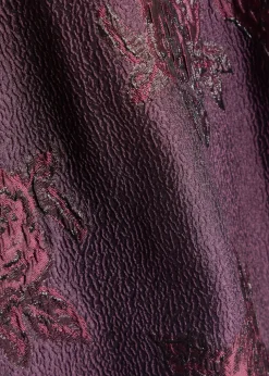 Afina floral-brocade cloqué midi dress