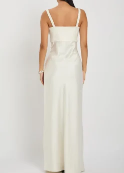 Aglaya satin maxi dress