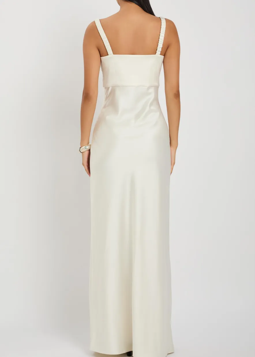 Aglaya satin maxi dress