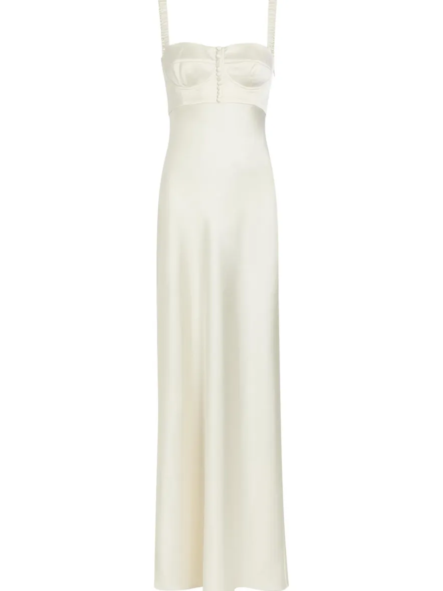 Aglaya satin maxi dress