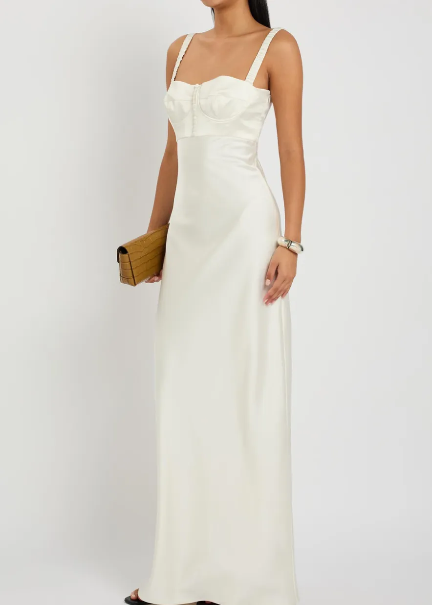 Aglaya satin maxi dress