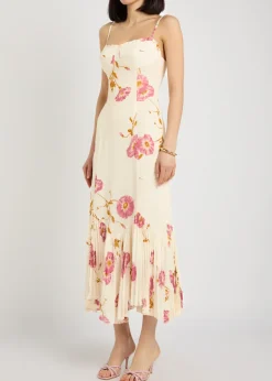Aiko floral-print chiffon midi dress