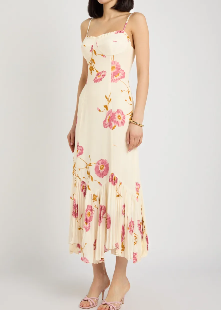 Aiko floral-print chiffon midi dress