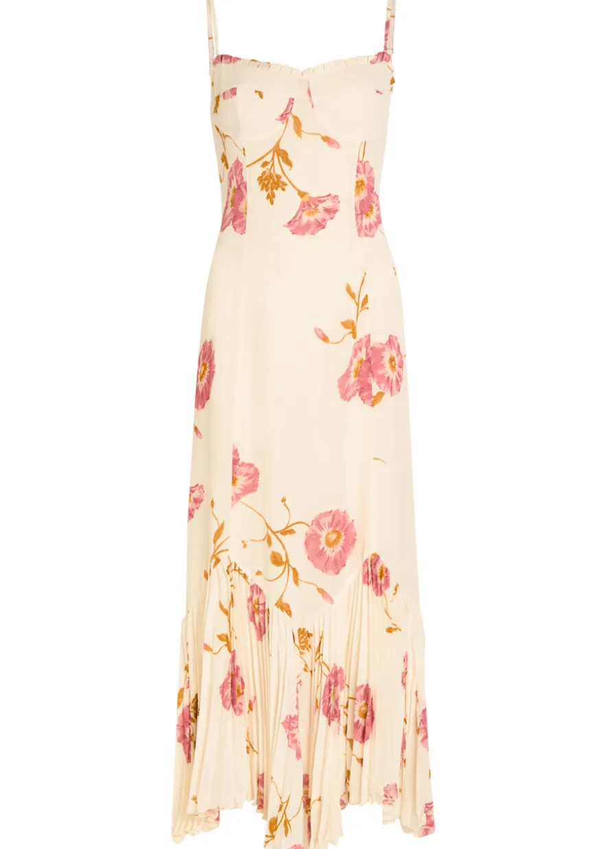 Aiko floral-print chiffon midi dress