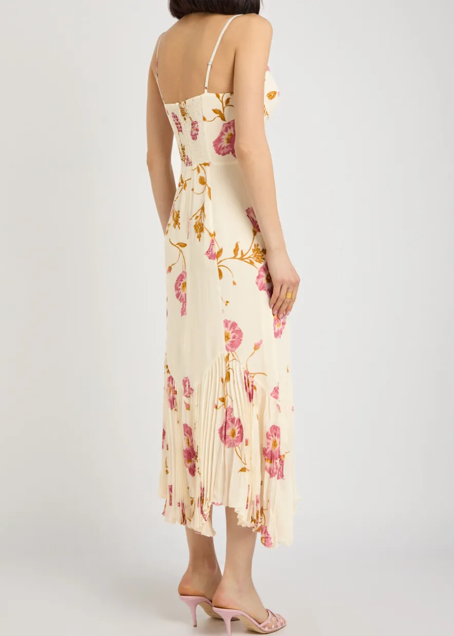 Aiko floral-print chiffon midi dress