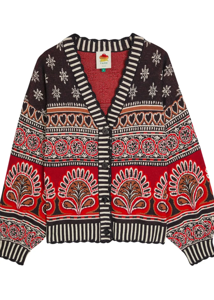 Ainika Groove patterned cotton cardigan