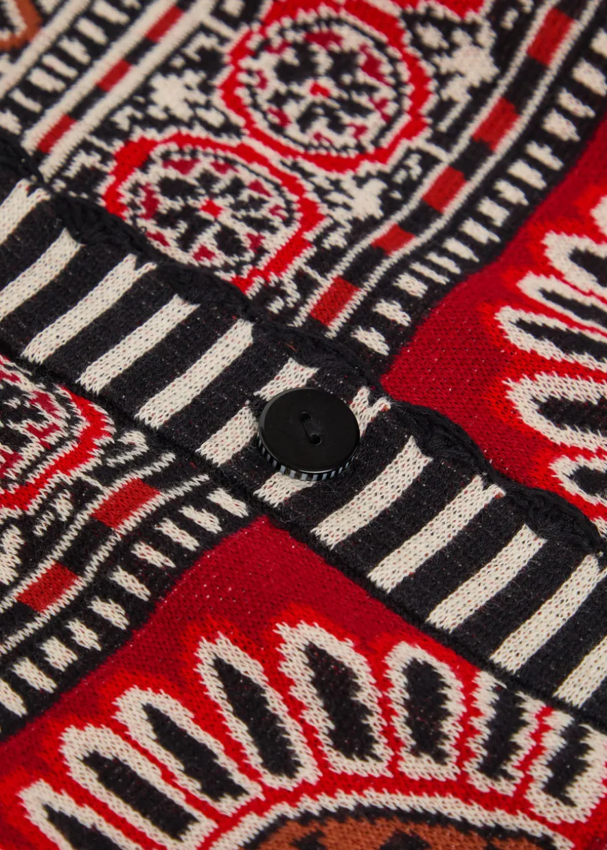 Ainika Groove patterned cotton cardigan