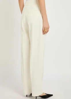 Aix tapered stretch-crepe trousers