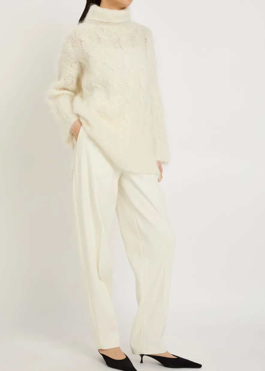 Aix tapered stretch-crepe trousers